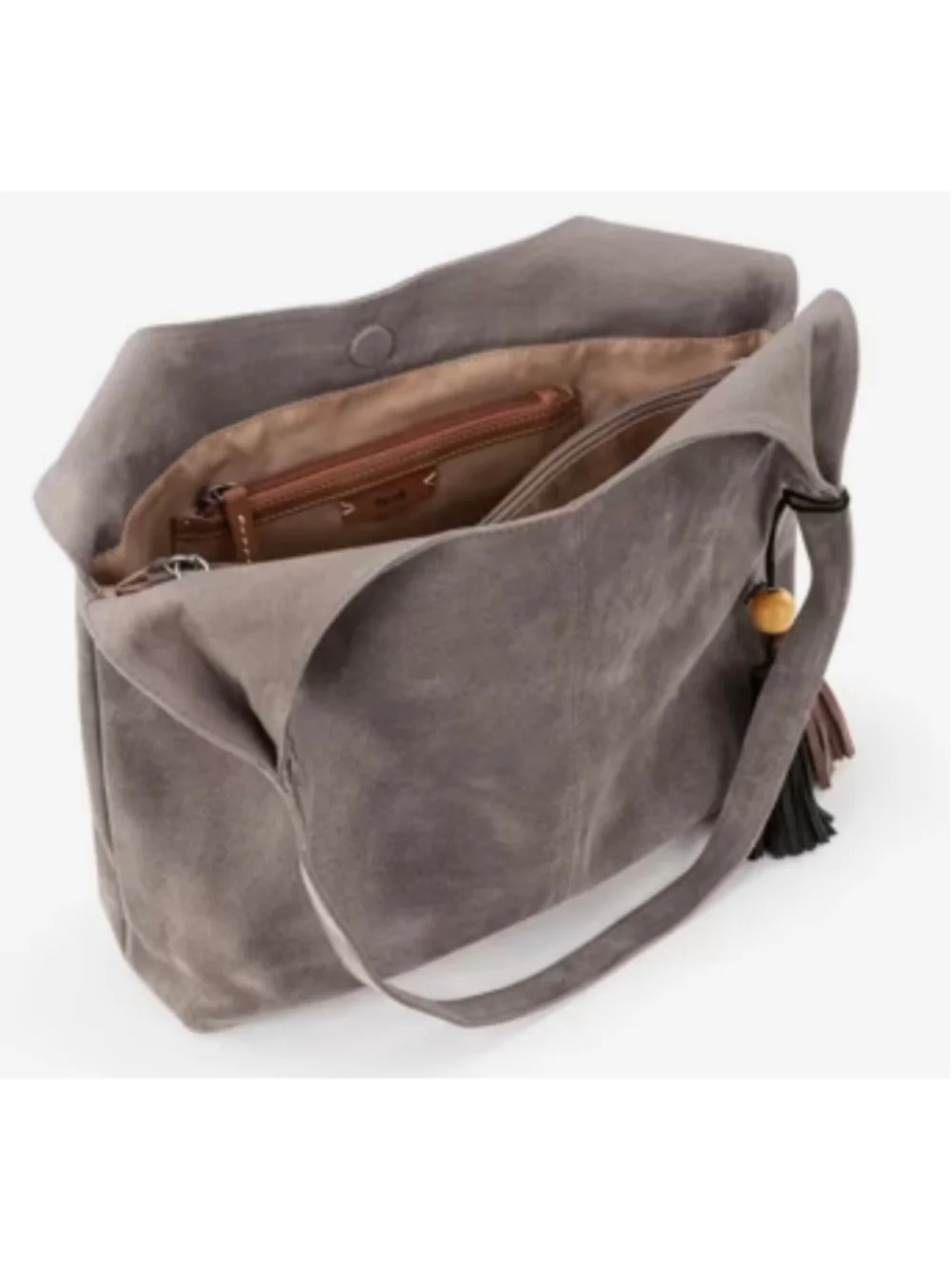 The Sak Huntley Suede Hobo Bag One Size Mushroom Grey NWT!